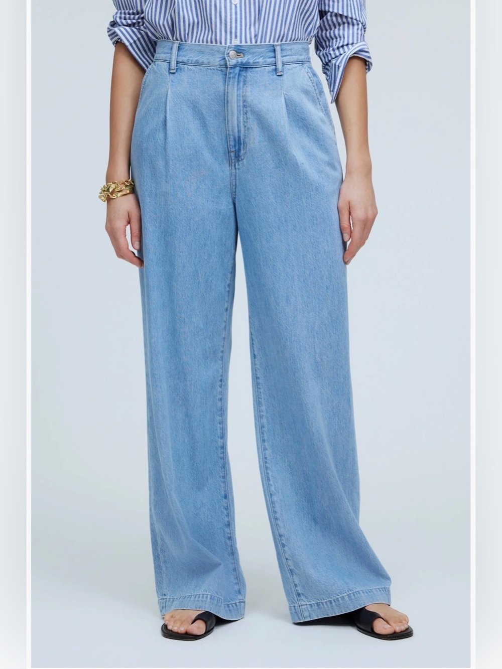 Madewell Light Blue The Harlow High Waist Wide Leg Jeans size 28 - 6 - Picture 2 of 9